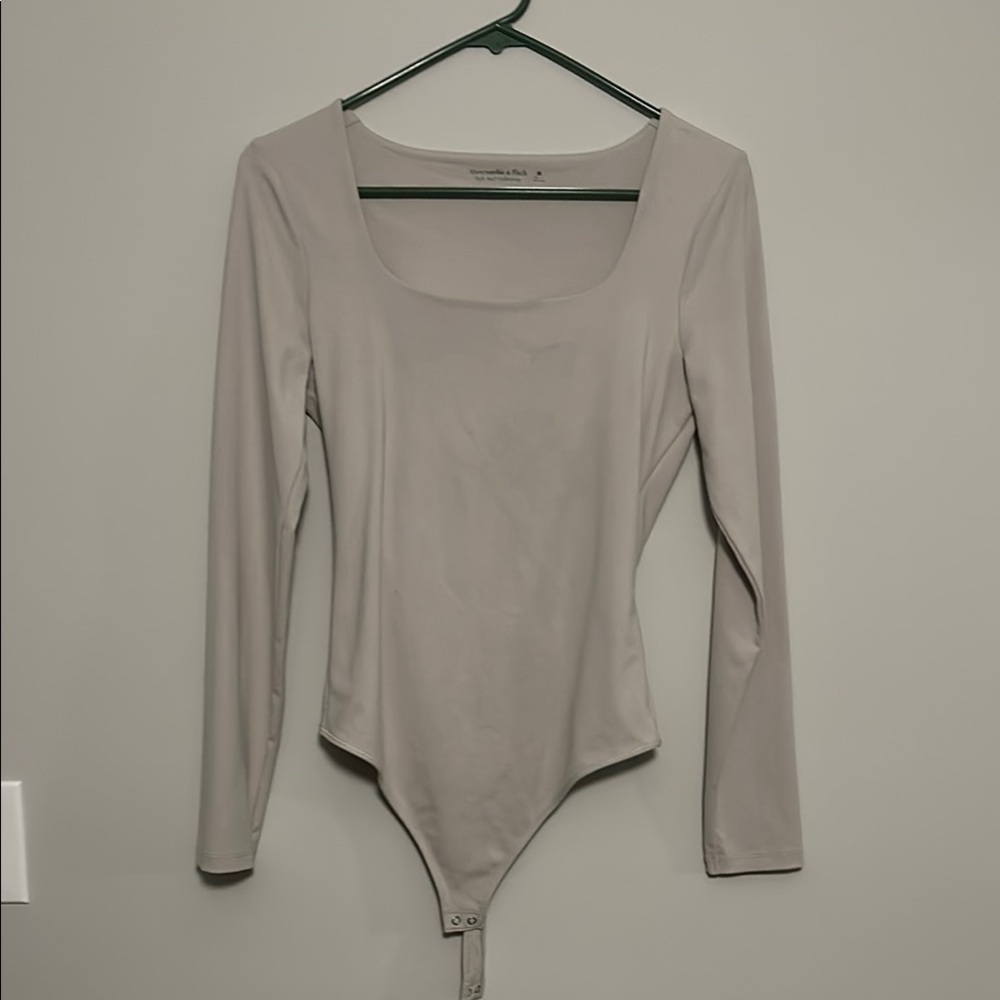 Abercrombie Long Sleeve Beige Bodysuit